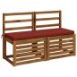 Preview: Bankkissen SOEST 100 % Polyester Rot 110 x 40 x 5 cm