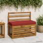 Preview: ARDEBO.de - Bankkissen SOEST 100 % Polyester Rot 80 x 40 x 8 cm