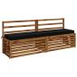 Preview: Bankkissen SOEST 100 % Polyester Schwarz 180 x 40 x 8 cm