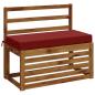 Preview: Bankkissen SOEST 100 % Polyester Weinrot 60 x 40 x 8 cm