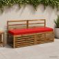 Preview: ARDEBO.de - Bankkissen SOEST 100 % Polyester Rot 140 x 50 x 8 cm