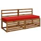 Preview: Bankkissen SOEST 100 % Polyester Rot 140 x 50 x 8 cm