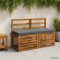Preview: ARDEBO.de - Bankkissen SOEST 100 % Polyester Grau 100 x 40 x 8 cm