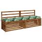 Preview: Bankkissen SOEST 100 % Polyester Blattmuster 170 x 40 x 8 cm