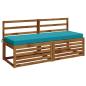 Preview: Bankkissen SOEST 100 % Polyester Türkis 140 x 50 x 8 cm