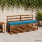 Preview: ARDEBO.de - Bankkissen SOEST 100 % Polyester Himmelblau 140 x 40 x 8 cm