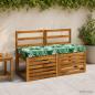 Preview: ARDEBO.de - Bankkissen SOEST 100 % Polyester Blattmuster 120 x 50 x 8 cm