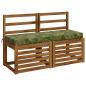 Preview: Bankkissen SOEST 100 % Polyester Blattdesign 100 x 40 x 8 cm