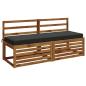 Preview: Bankkissen SOEST 100 % Polyester Anthrazit 150 x 50 x 8 cm