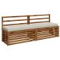 Preview: Bankkissen SOEST 100 % Polyester Weiß 170 x 40 x 8 cm