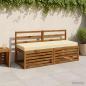 Preview: ARDEBO.de - Bankkissen SOEST 100 % Polyester Creme 150 x 50 x 8 cm
