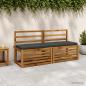 Preview: ARDEBO.de - Bankkissen SOEST 100 % Polyester Anthrazit 150 x 40 x 5 cm
