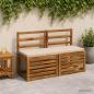 Preview: ARDEBO.de - Bankkissen SOEST 100 % Polyester Creme 110 x 40 x 5 cm