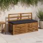 Preview: ARDEBO.de - Bankkissen SOEST 100 % Polyester Dunkelblau 110 x 50 x 5 cm