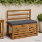 Preview: ARDEBO.de - Bankkissen SOEST 100 % Polyester Anthrazit 80 x 40 x 5 cm