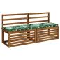 Preview: Bankkissen SOEST 100 % Polyester Blattmuster 140 x 40 x 5 cm