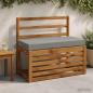 Preview: ARDEBO.de - Bankkissen SOEST 100 % Polyester Grau 60 x 40 x 8 cm
