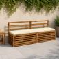Preview: ARDEBO.de - Bankkissen SOEST 100 % Polyester Creme 180 x 40 x 5 cm
