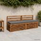 Preview: ARDEBO.de - Bankkissen SOEST 100 % Polyester Grau 170 x 40 x 8 cm