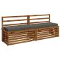 Preview: Bankkissen SOEST 100 % Polyester Grau 170 x 40 x 8 cm