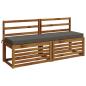 Preview: Bankkissen SOEST 100 % Polyester Grau 150 x 40 x 8 cm