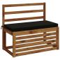 Preview: Bankkissen SOEST 100 % Polyester Schwarz 80 x 40 x 5 cm