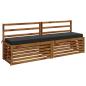 Preview: Bankkissen SOEST 100 % Polyester Anthrazit 200 x 40 x 8 cm