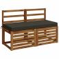 Preview: Bankkissen SOEST 100 % Polyester Anthrazit 120 x 50 x 8 cm