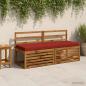 Preview: ARDEBO.de - Bankkissen SOEST 100 % Polyester Rot 150 x 50 x 8 cm