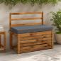 Preview: ARDEBO.de - Bankkissen SOEST 100 % Polyester Blau 80 x 40 x 8 cm