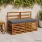 Preview: ARDEBO.de - Bankkissen SOEST 100 % Polyester Blau 100 x 40 x 8 cm