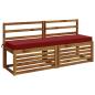 Preview: Bankkissen SOEST 100 % Polyester Weinrot 150 x 40 x 8 cm
