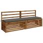Preview: Bankkissen SOEST 100 % Polyester Grau 170 x 40 x 5 cm