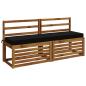 Preview: Bankkissen SOEST 100 % Polyester Schwarz 150 x 40 x 8 cm