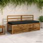 Preview: ARDEBO.de - Bankkissen SOEST 100 % Polyester Dunkelblau 140 x 50 x 8 cm