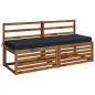 Preview: Bankkissen SOEST 100 % Polyester Dunkelblau 140 x 50 x 8 cm