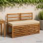 Preview: ARDEBO.de - Bankkissen SOEST 100 % Polyester Beige 120 x 50 x 8 cm