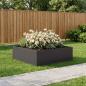 Preview: ARDEBO.de - Garten-Pflanzgefäß Schwarz 100 x 100 x 30 cm