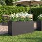 Preview: ARDEBO.de - Garten-Pflanzgefäß Schwarz 100 x 30 x 50 cm Kaltgewalzter Stahl