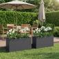 Preview: ARDEBO.de - Garten-Pflanzgefäß 2 stk. Anthrazit 100 x 30 x 50 cm