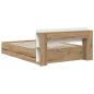 Preview: Bettgestell mit Stauraum und Kopfteil Artisan-Eiche