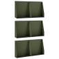 Preview: ARDEBO.de - St?tzmauer 6 stk. 40 x 12 x 30 cm Stahl Olivgr?n