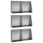 Preview: ARDEBO.de - St?tzmauer 6 stk. 40 x 12 x 30 cm Verzinkter Stahl Silber