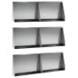 Preview: ARDEBO.de - St?tzmauer 6 stk. 60 x 12 x 30 cm Verzinkter Stahl Silber