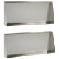Preview: Stützmauer 2 stk. 100 x 12 x 30 cm Edelstahl Silber