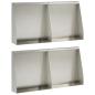 Preview: ARDEBO.de - St?tzmauer 4 stk. 40 x 12 x 40 cm Edelstahl Silber