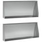 Preview: Stützmauer 2 stk. 100 x 12 x 40 cm Verzinkter Stahl Silber