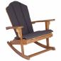 Preview: Garten Adirondack Schaukelstuhl Natur Massivholz Teak