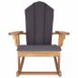 Preview: Garten Adirondack Schaukelstuhl Natur Massivholz Teak