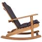 Preview: Garten Adirondack Schaukelstuhl Natur Massivholz Teak